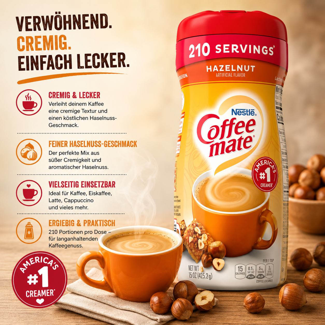 Nestle - Powder Coffee Mate "Hazelnut" (425,2 g)