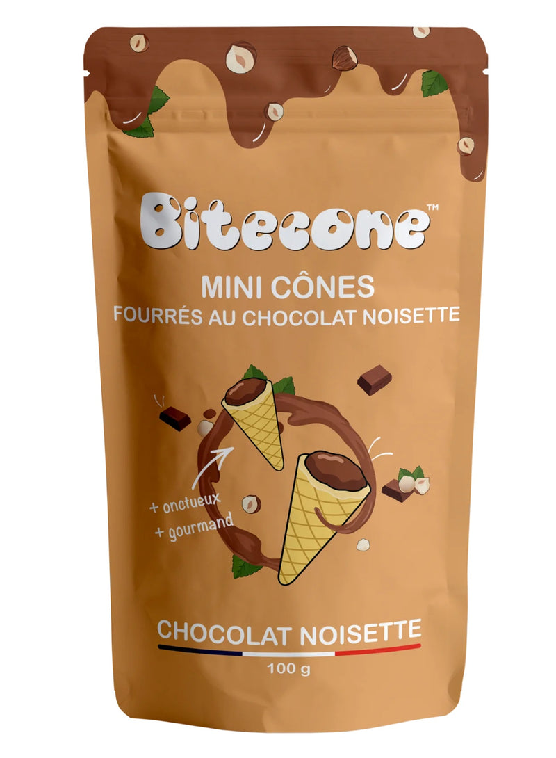 Bitecone - Bite Sized Waffle Cones "Chocolate Hazelnut" (100 g)