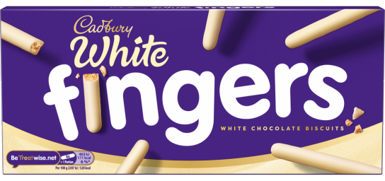 Cadbury - "Cadbury White Chocolate Covered Fingers" (114 g)