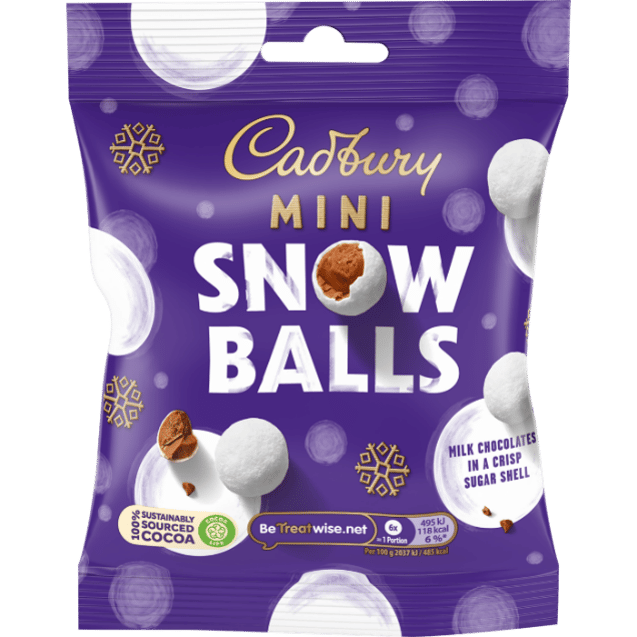 Cadbury - Milk Chocolate "mini Snow Balls" (80 g)