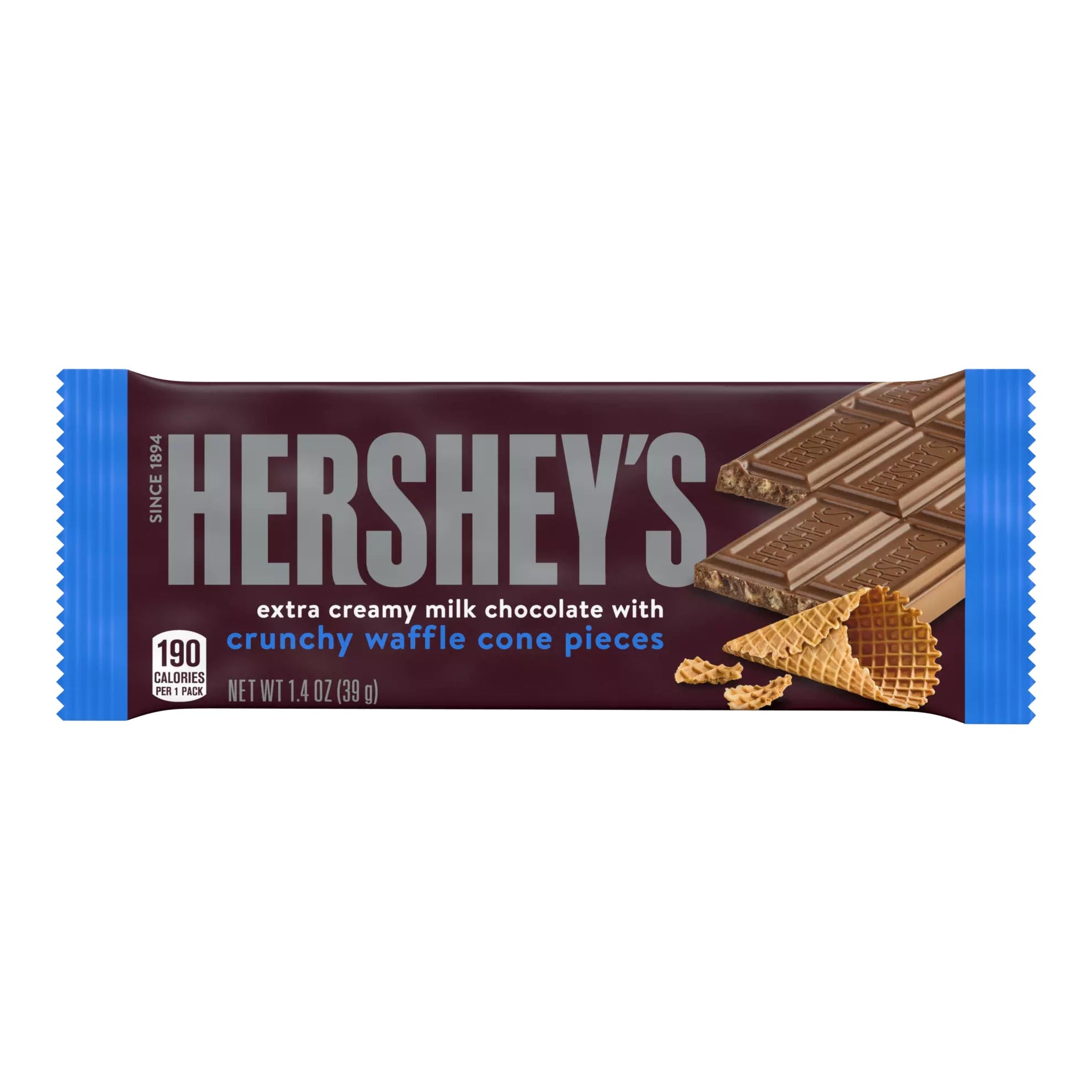 Hershey's - extra creamy Chocolate Bar "crunchy waffle cone pieces" (39 g)