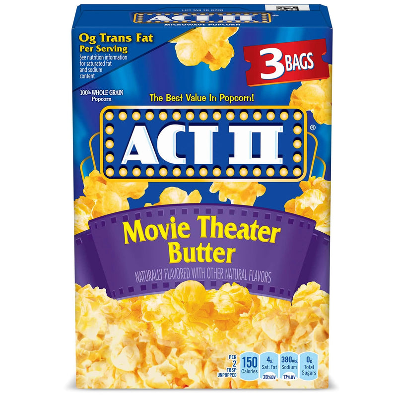 ACT II - Popcorn "Movie Theater Butter" 3x Bags (234 g)