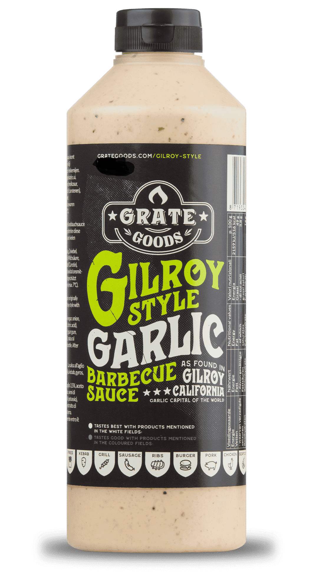 GRATE GOODS - Barbecue Sauce "Gilroy Style Garlic" (755 ml)