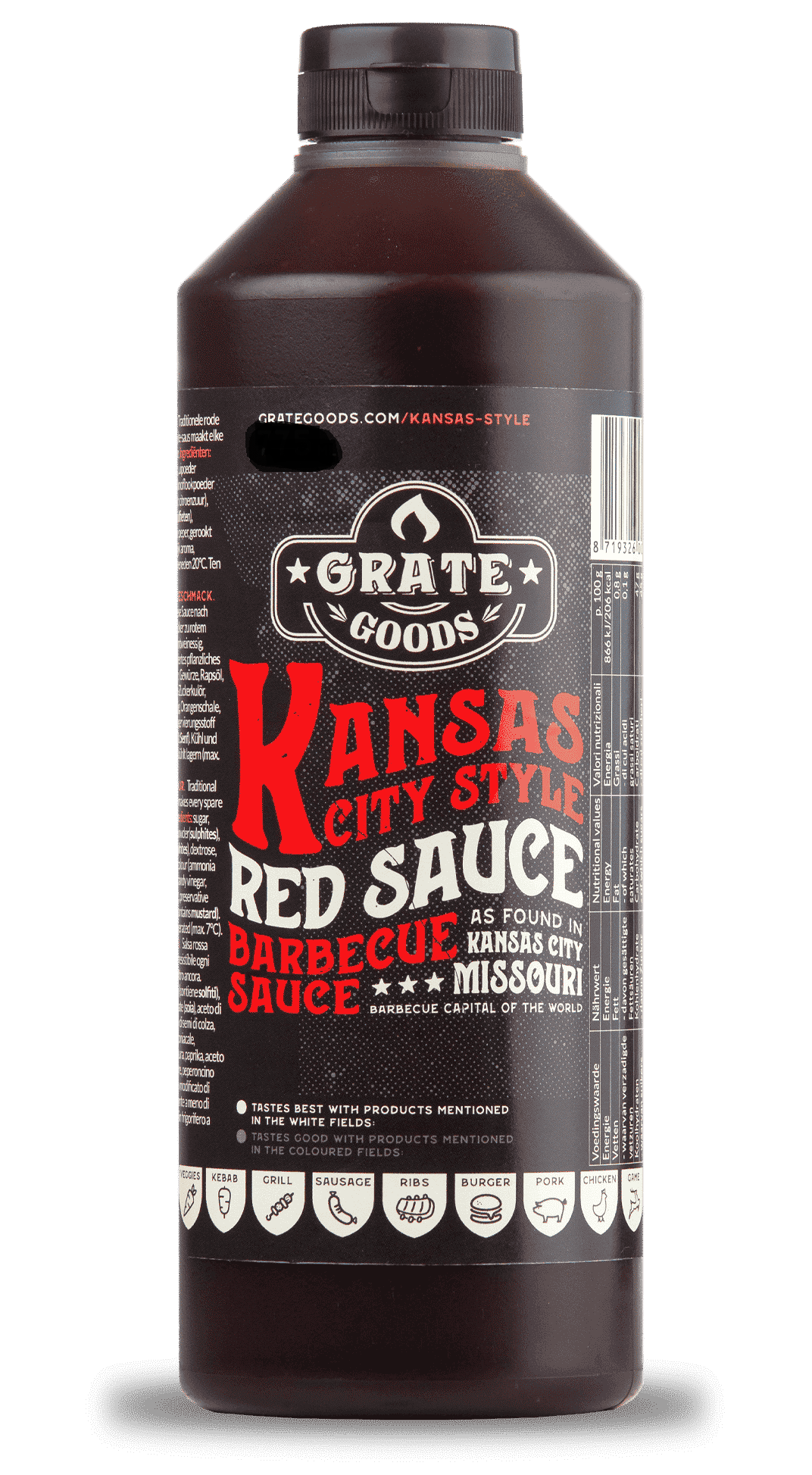 GRATE GOODS - Barbecue Sauce "Kansas City Sauce Red Sauce" (775 ml)