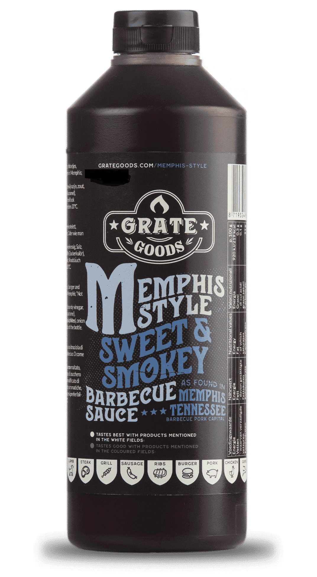 GRATE GOODS - Barbecue Sauce "Memphis Style Sweet & Smokey" (775 ml)