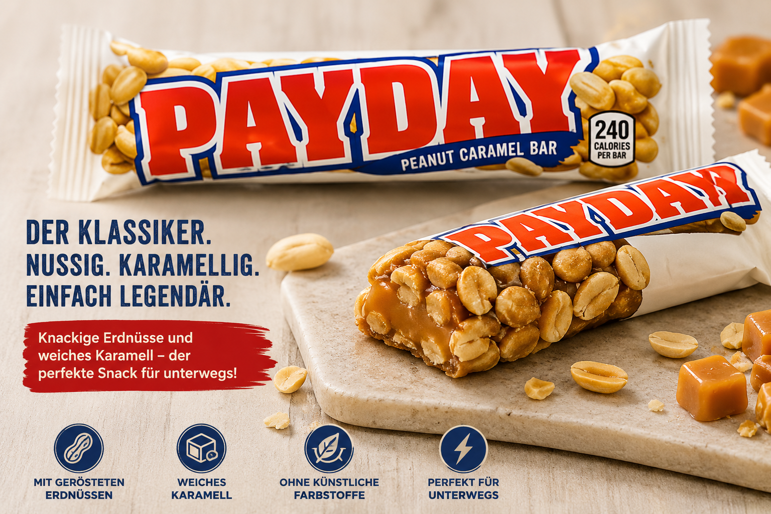 Hershey's - PAYDAY "Peanut Caramel Bar" (52 g)