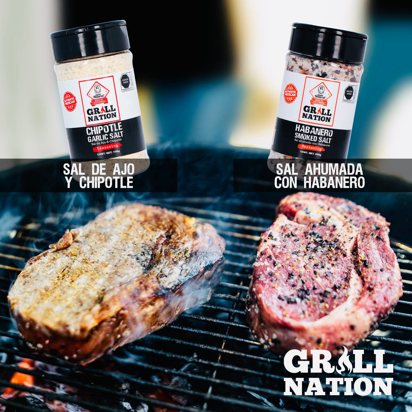 Sazón Natural - Grill Nation "Chipotle Garlic Salt Seasoning " (90g)