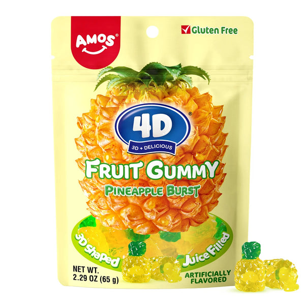 AMOS - 4D Fruit Gummy "Pineapple Burst" (65g)