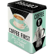RETRO Vorratsdose L - "Coffee First"