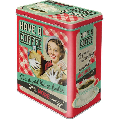 RETRO Vorratsdose L - "Have a Coffee"