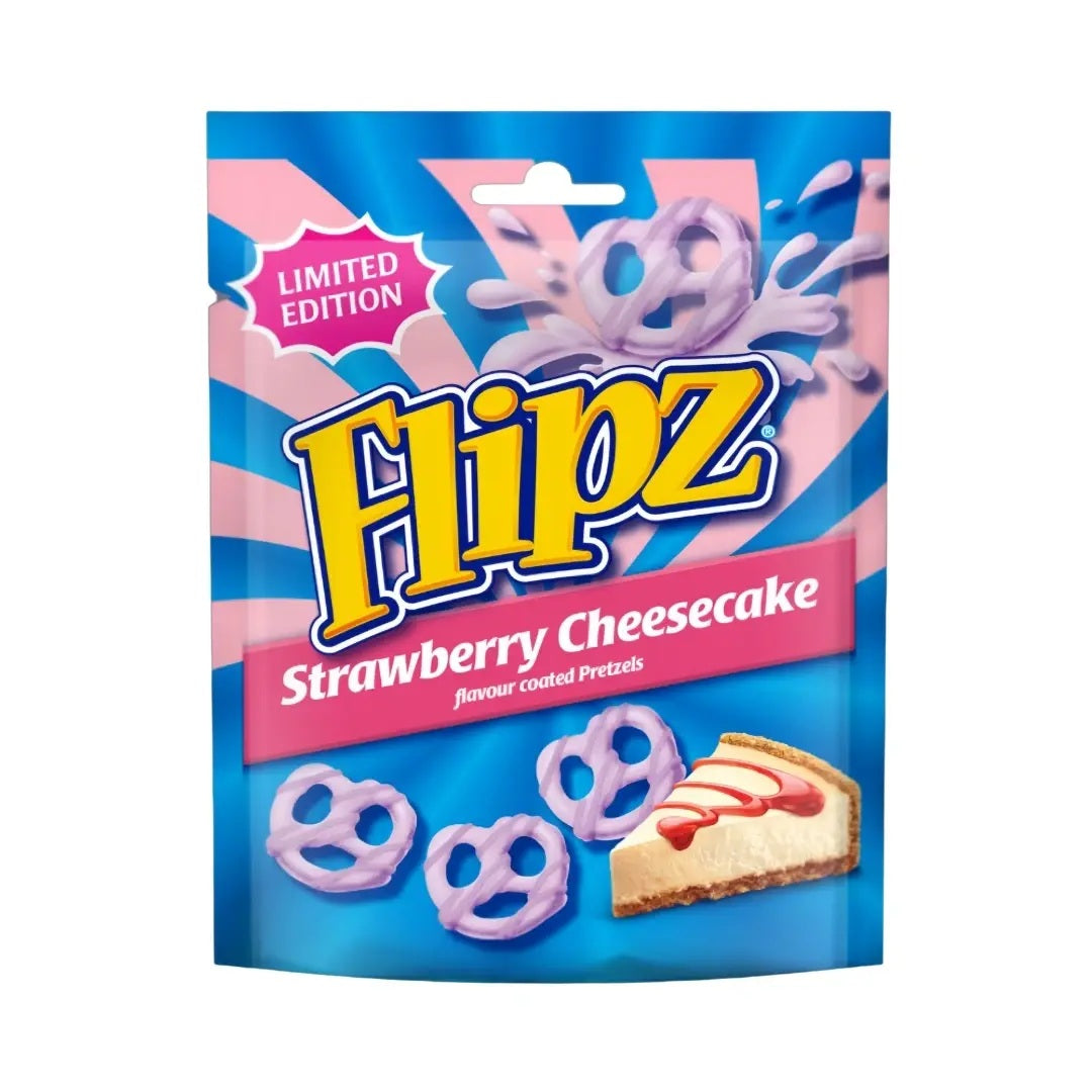 Flipz - flavour coated pretzels "Strawberry Cheesecake" (90 g)