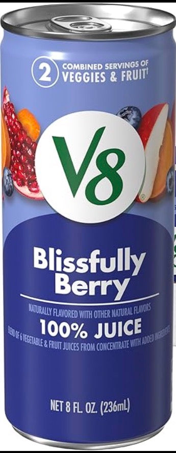 V8 - 100% Juice "Blissfully Berry" (236 ml)