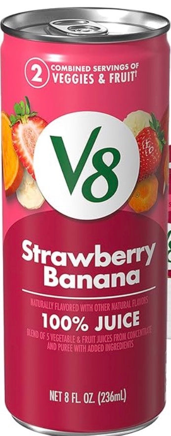 V8 - 100% Juice "Strawberry Banana" (236 ml)