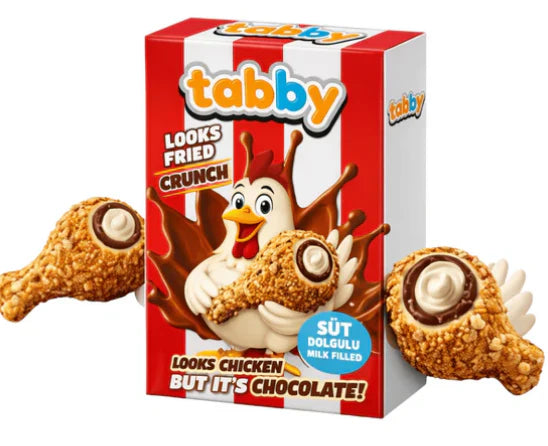 tabby - milk cream filled chicken "caramelised crumble chocolate" (50 g)