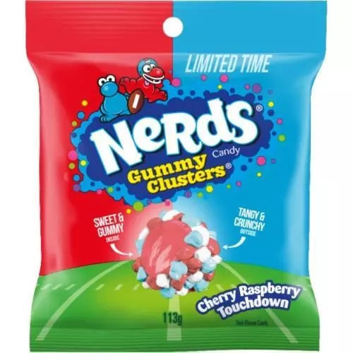 Nerds - Gummy Clusters "Cherry Raspberry Touchdown" (113 g)