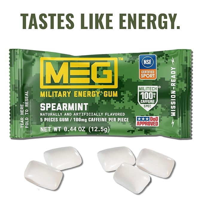 MEG - Military Energy Gum "Spearmint" (12,5 g)