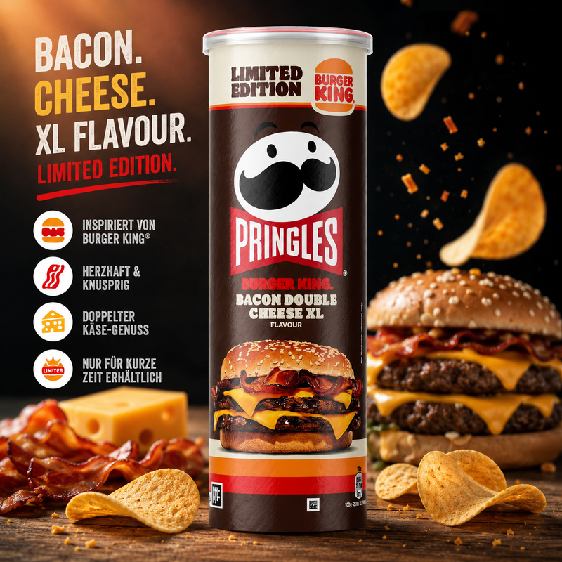 Pringles - BURGER KING Chips "Bacon Double Cheese XL" (165 g)