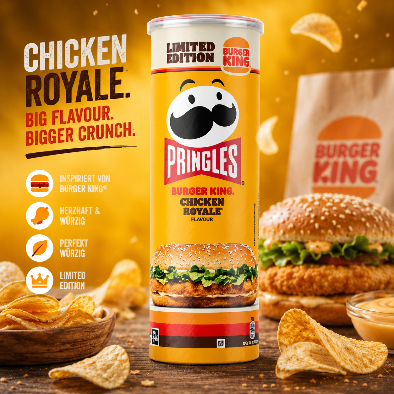 Pringles - BURGER KING Chips "Chicken Royale" (165 g)