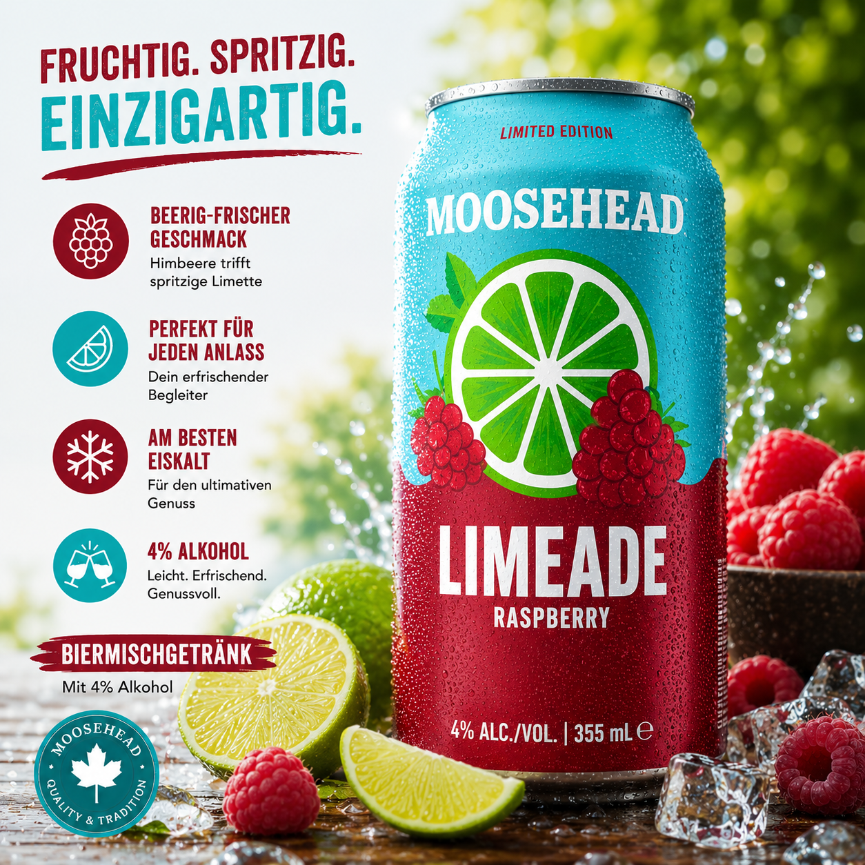 Moosehead - Limeade "Raspberry" (355 ml)