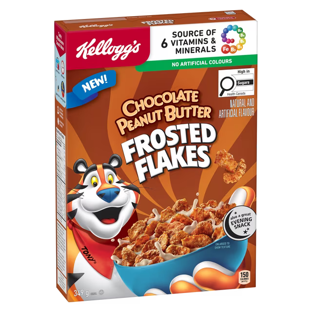 Kellogg's - Cereal "Chocolate Peanut Butter Frosted Flakes" (349 g)