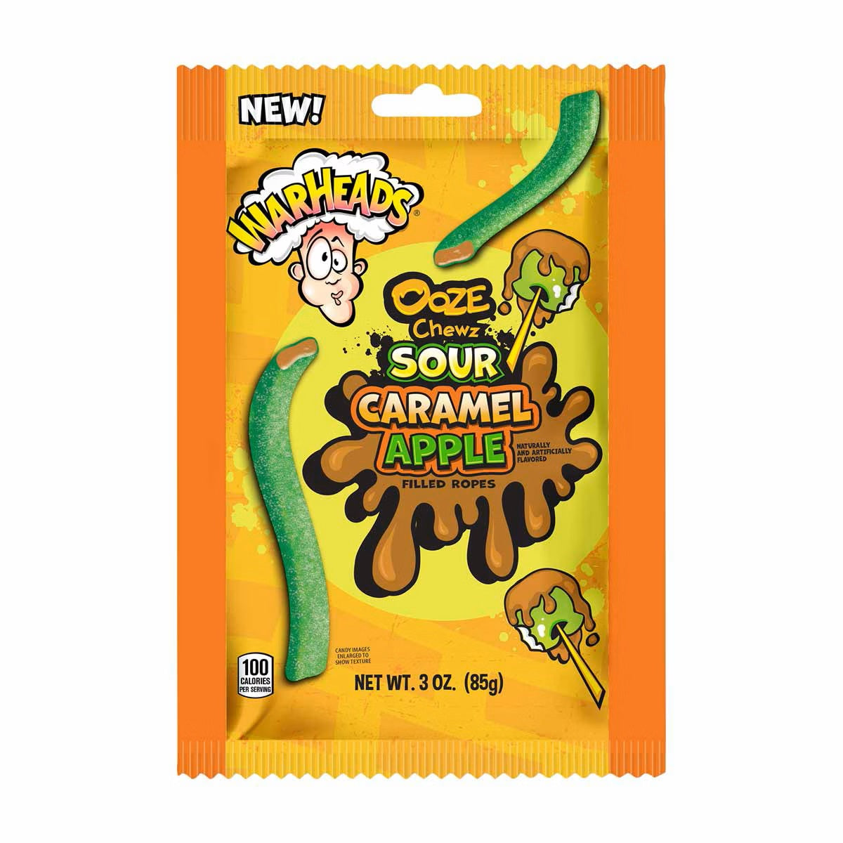 Warheads - Sour Chewy Candy "Ooze Chewz Sour Caramel Apple" (85 g)