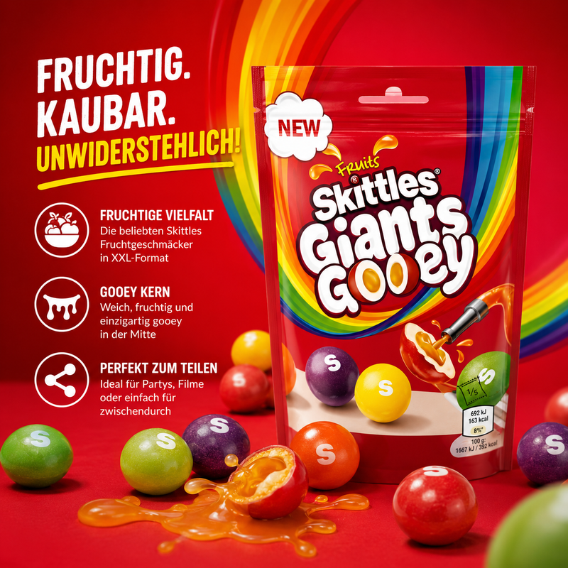 Skittles - Giants "Gooey" (125 g)