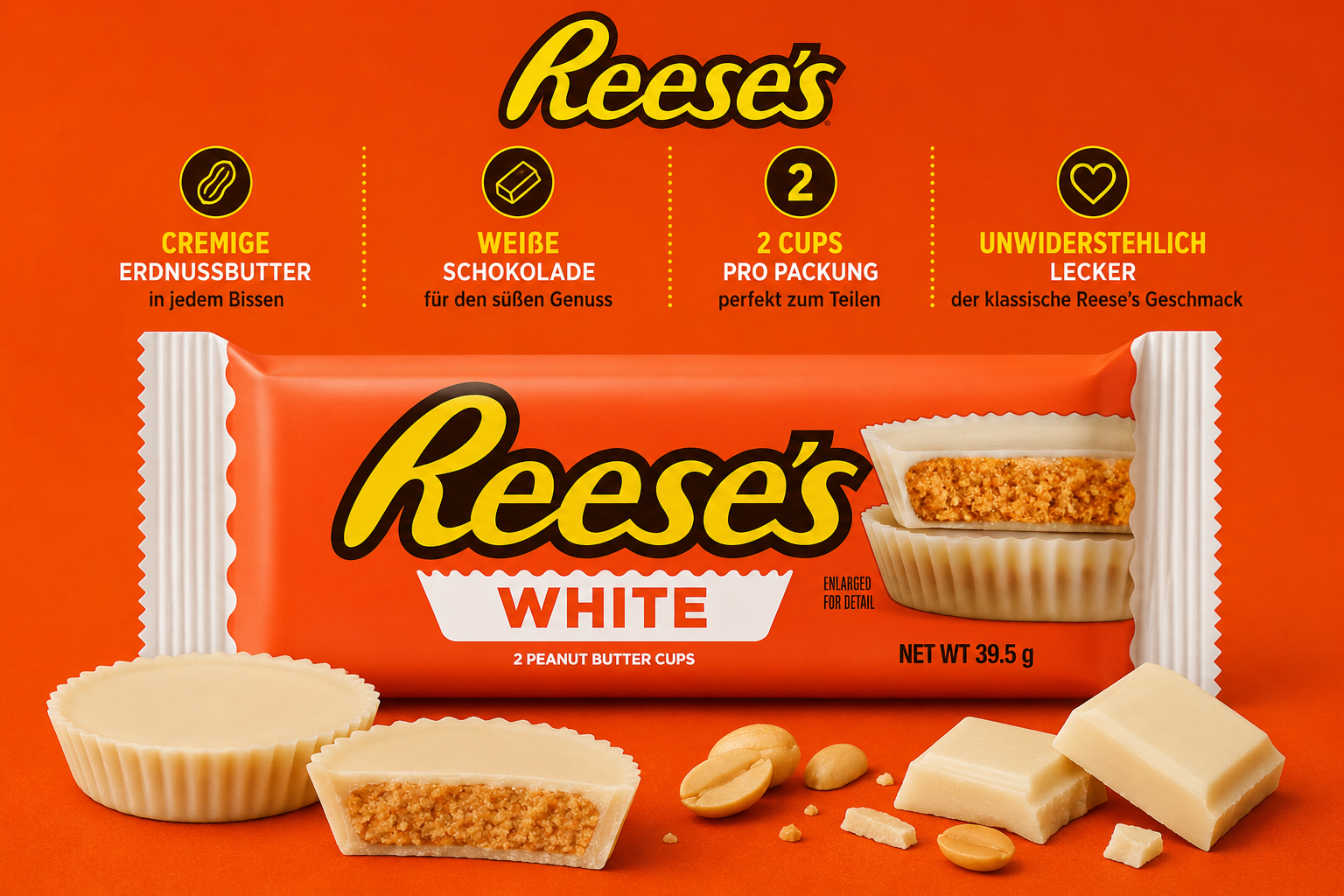 Reese's - Milk Chocolate "White 2 Peanut Butter Cups" (39 g)