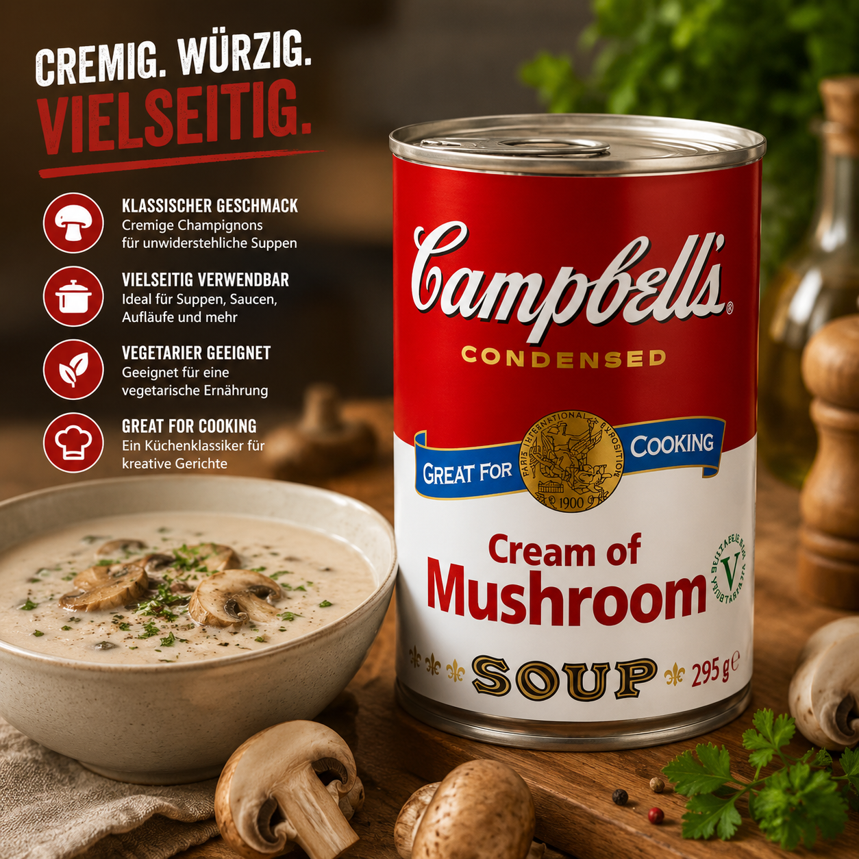 Campbell's - Condensed Soup "Cream of Mushroom" (295 g)