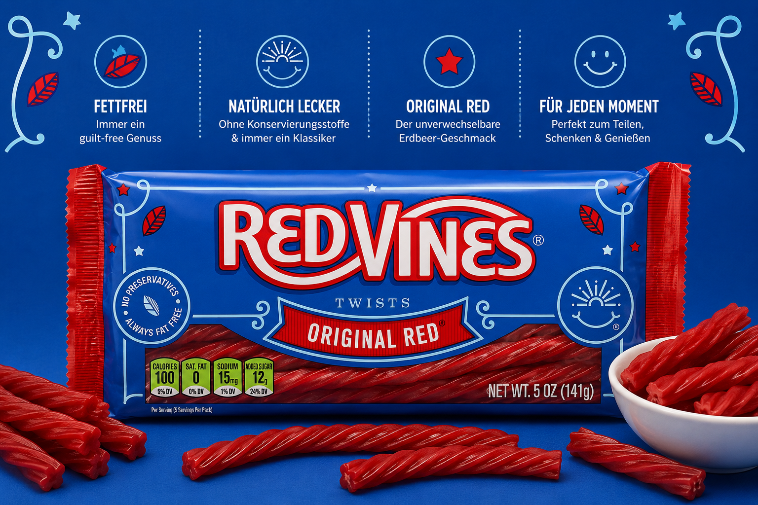 Red Vines - Twists "Original Red" (141 g)