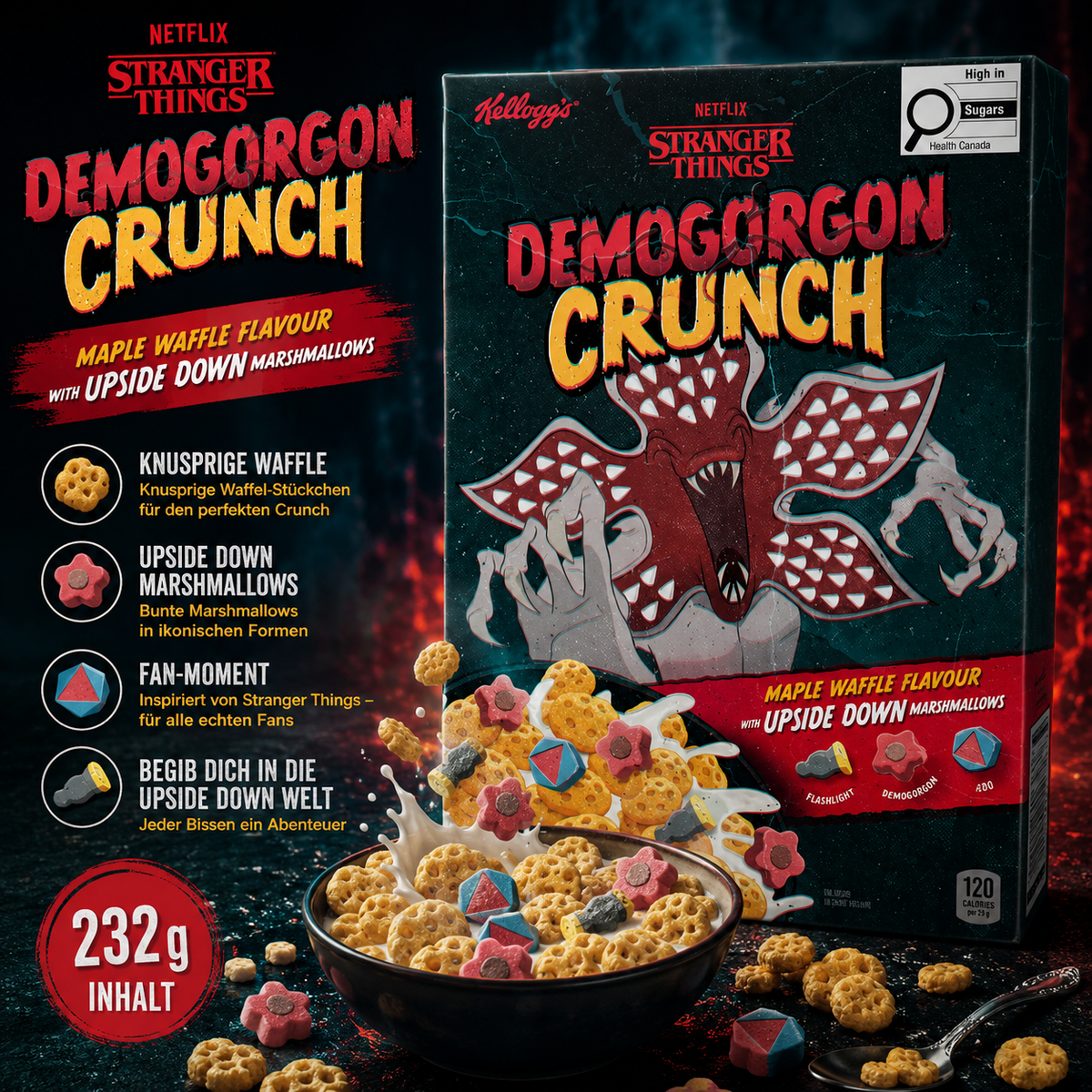 Kellogg's - Cereal "Stranger Things - Demogorgon Crunch" (232 g)