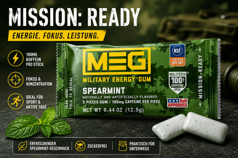 MEG - Military Energy Gum "Spearmint" (12,5 g)