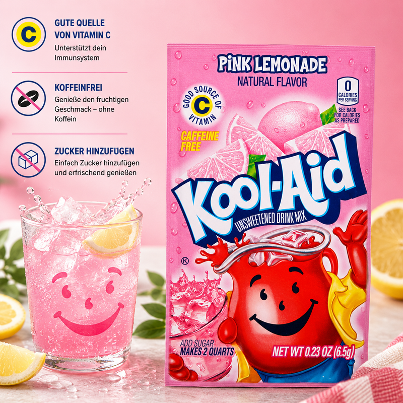 Kool-Aid - Instant Drink Mix - "Pink Lemonade" (6,5 g)