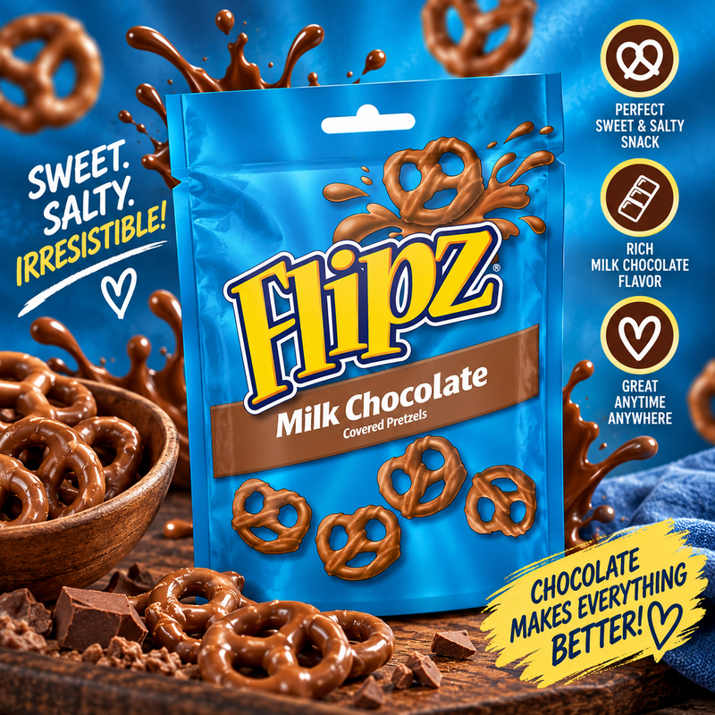 Flipz - Flavour Coated Pretzels "Milk Chocolate" (90 g)