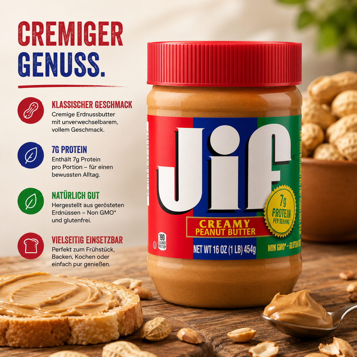 Jif - Peanut Butter "Creamy" (454 g)