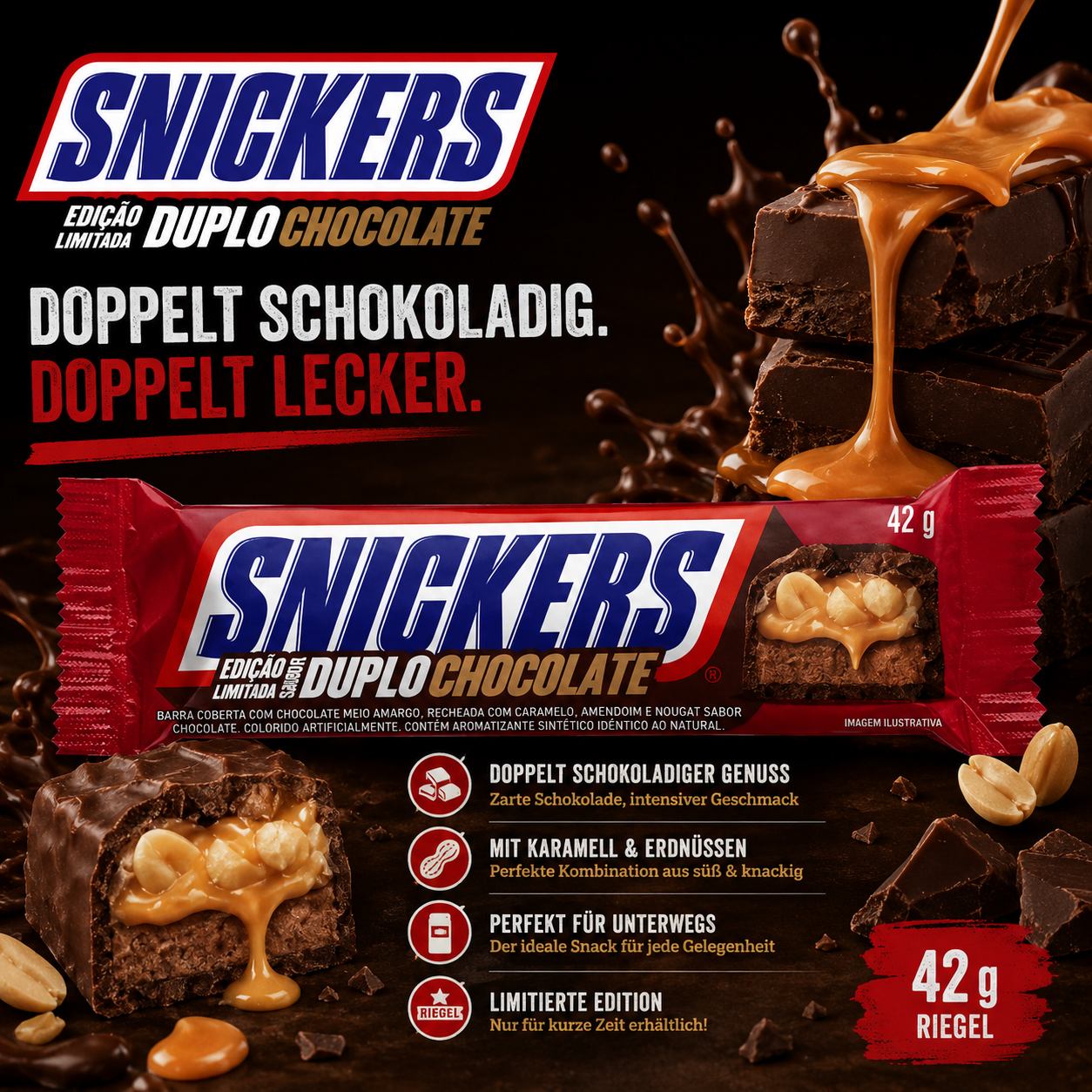 Snickers - Chocolate Bar "Duplo Chocolate" (42 g)
