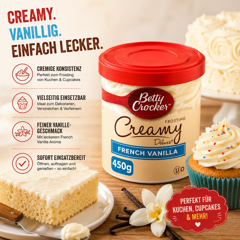 Betty Crocker - Frosting Creamy Deluxe "French Vanilla" (450 g)