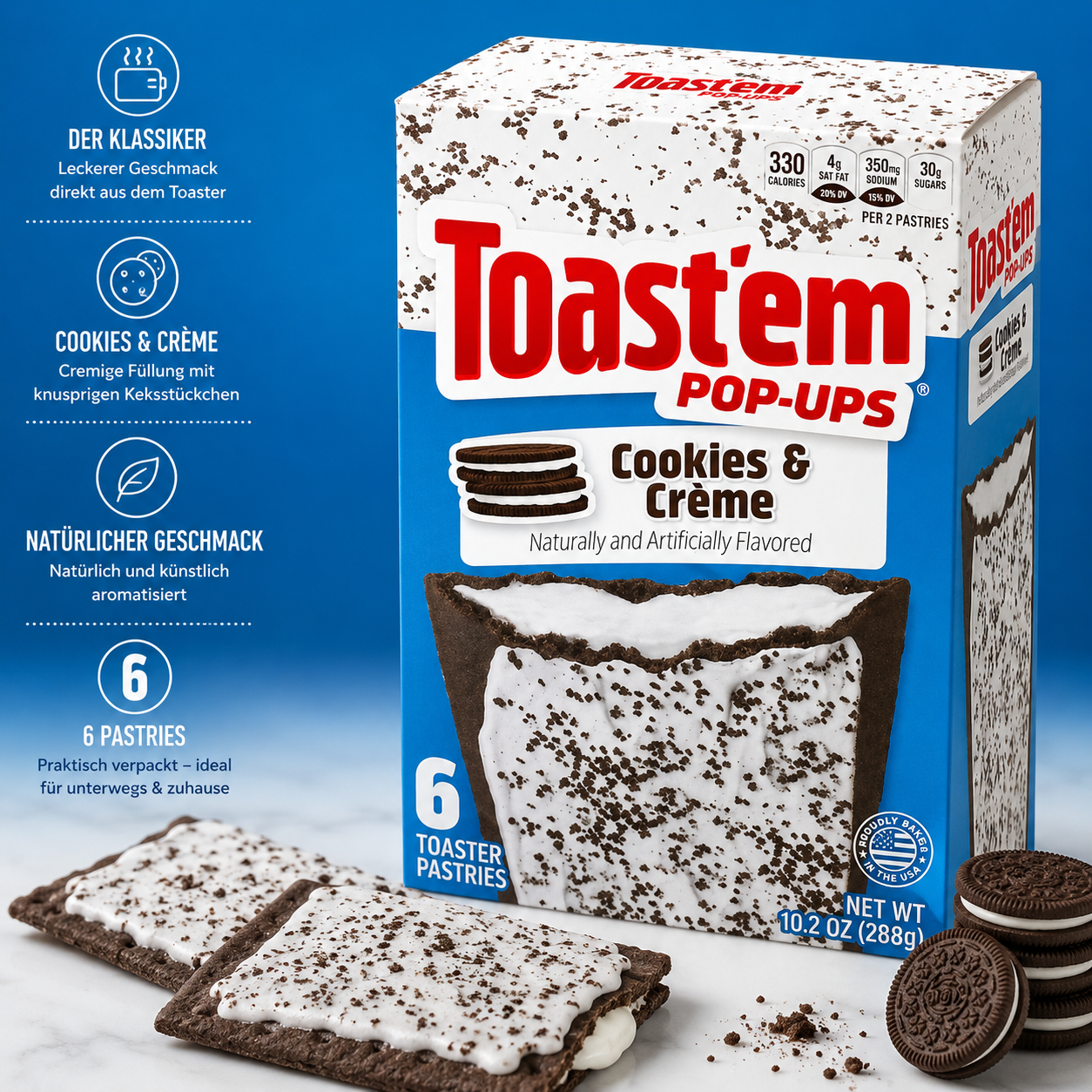 Toast'em - Pop-Ups "Cookies & Creme" (288g)