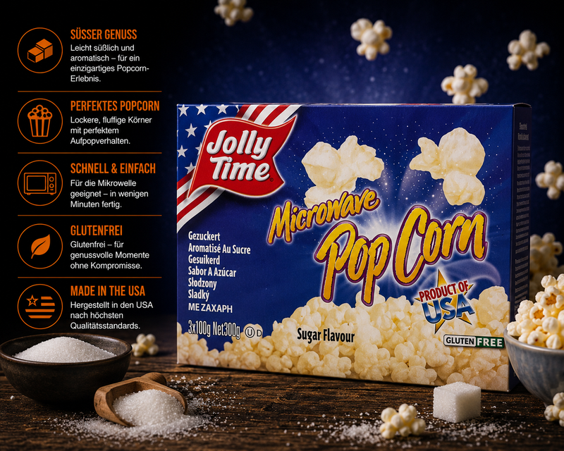 Jolly Time - Microwave Popcorn "Sugar Flavour" (300 g)