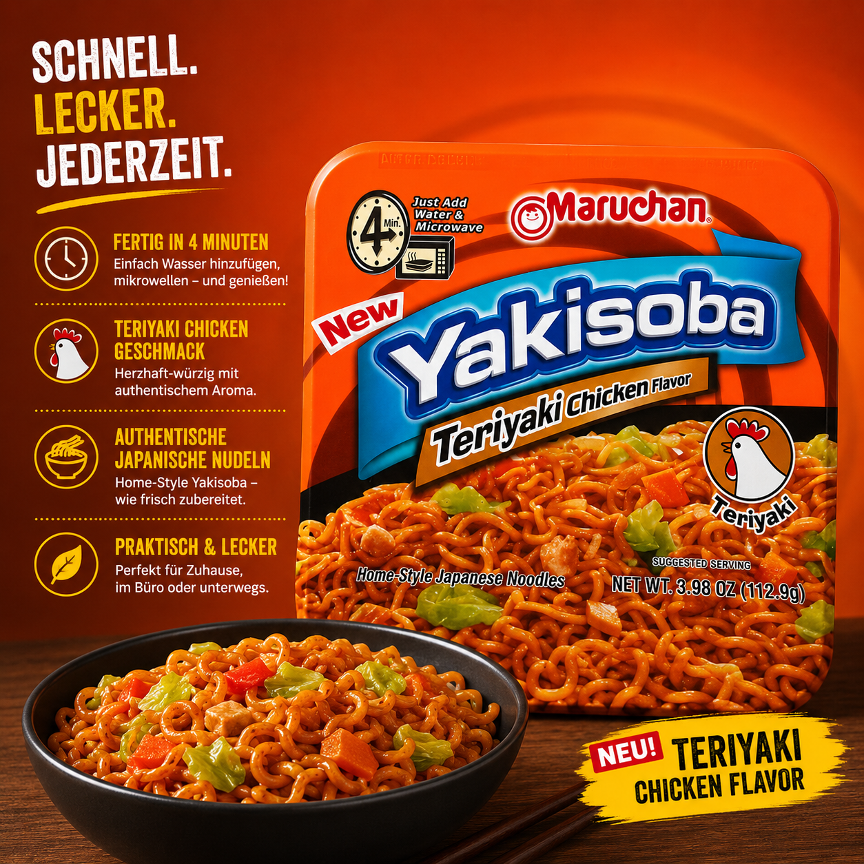 Maruchan - Yakisoba "Teriyaki Chicken Flavor" (112,9 g)