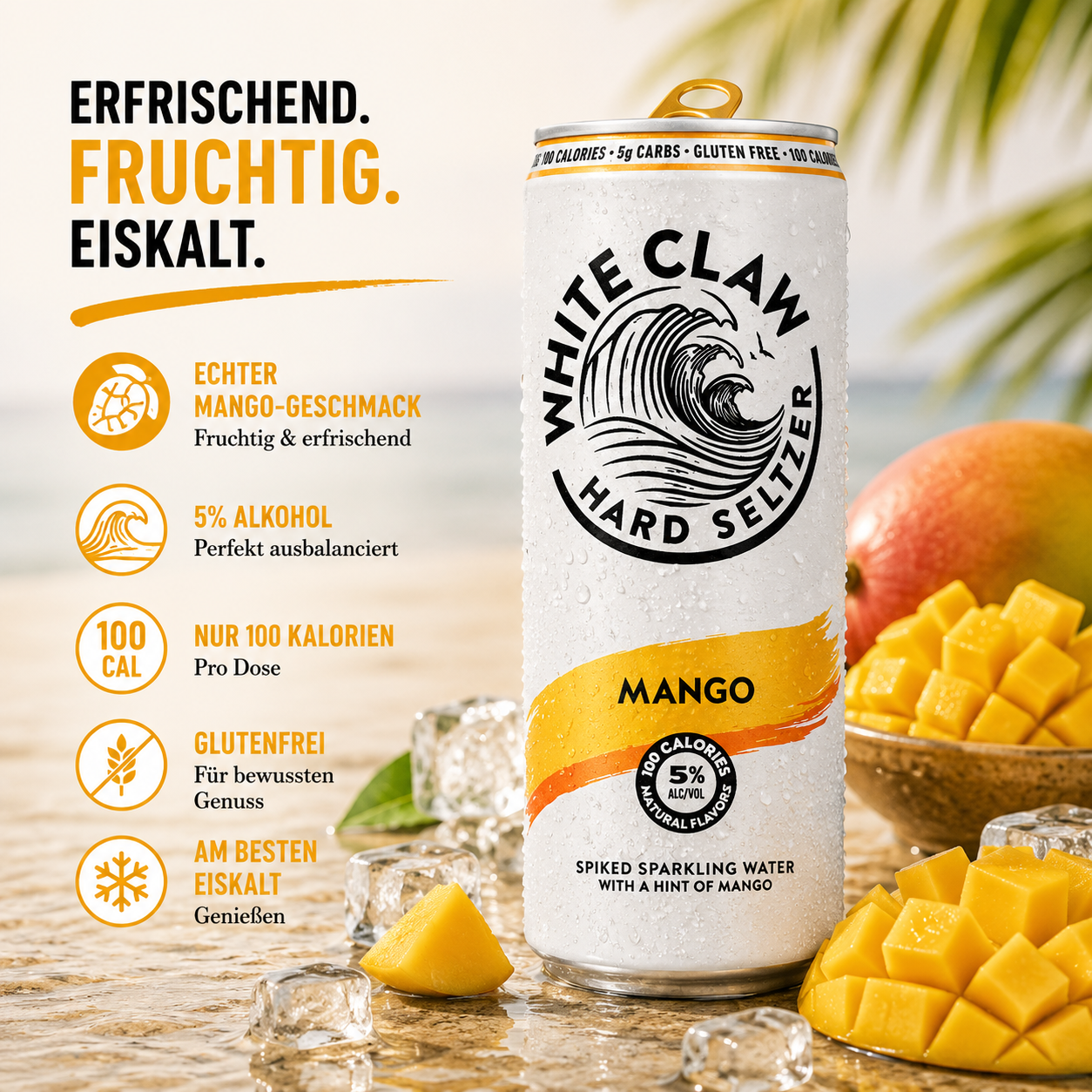 WHITE CLAW - Hard Seltzer "Mango" (355ml)
