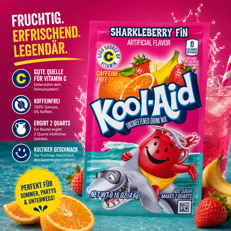 Kool-Aid - Instant Drink Mix - "Sharkleberry Fin" (4,6 g)