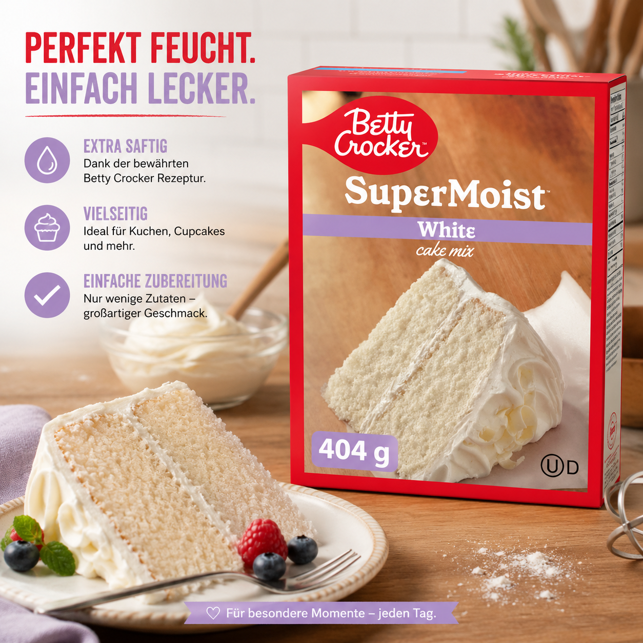 Betty Crocker - Super Moist Cake Mix "White" (404 g)