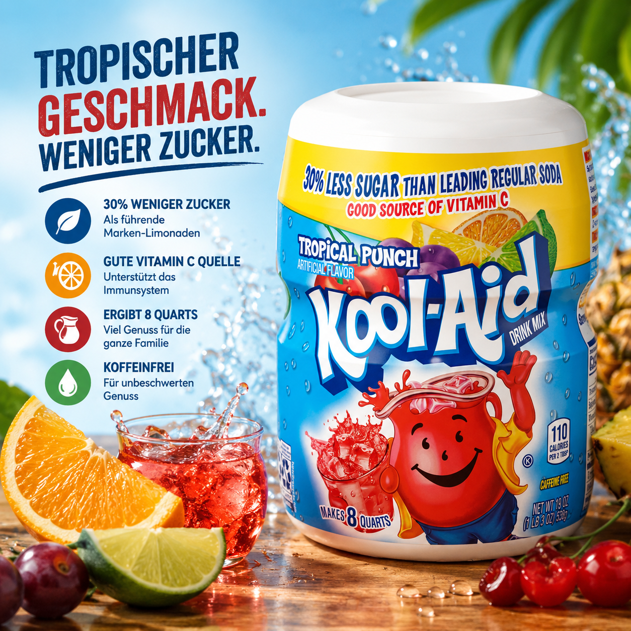 Kool-Aid Tropical Punch Drink Mix (538 g)