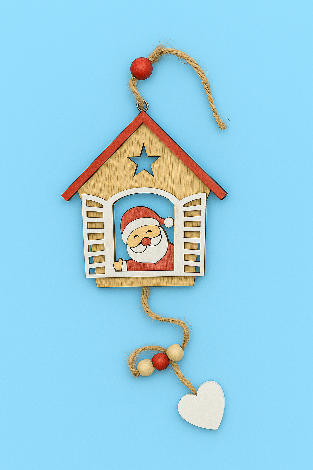 Weihnachtsanhänger Holzhaus (3 Designs)