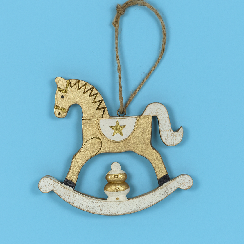 Schaukelpferd aus Holz (2 Designs)