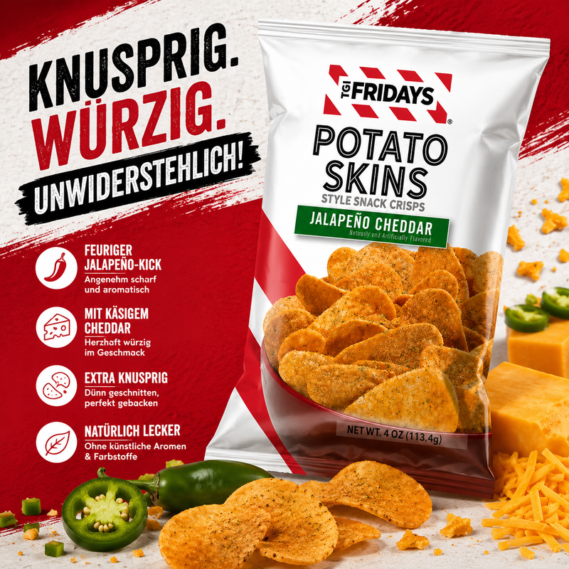 TGI Fridays - "Potato Skins Jalapeno Cheddar" (113,4 g)