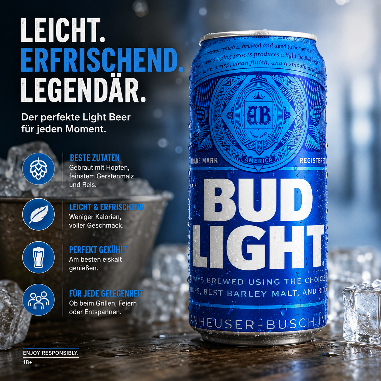 BUD LIGHT - Beer (355 ml)