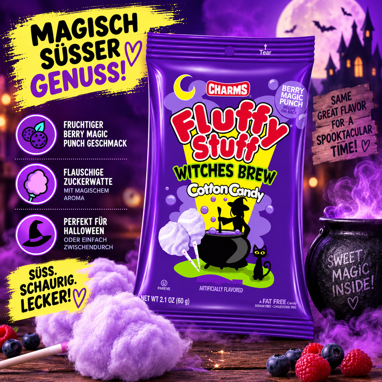 Charms - Fluffy Stuff Cotton Candy "Witches Brew" (60 g)