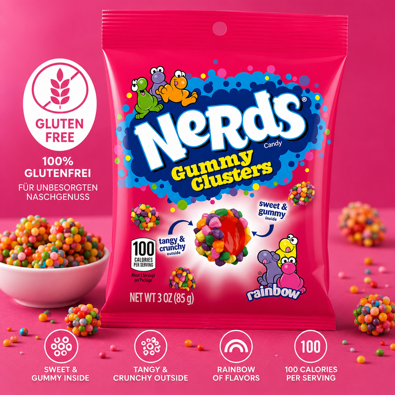 Nerds - Gummy Clusters "rainbow" (85 g)