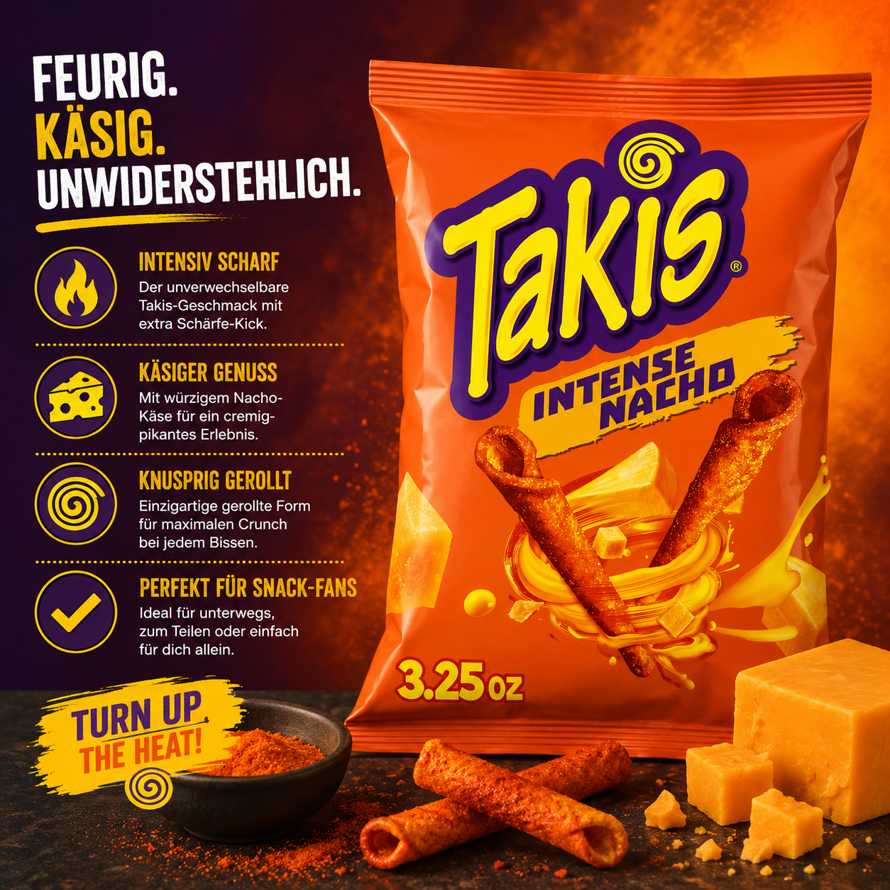 Takis - Tortilla Chips "INTENSE NACHO" (92,3g)